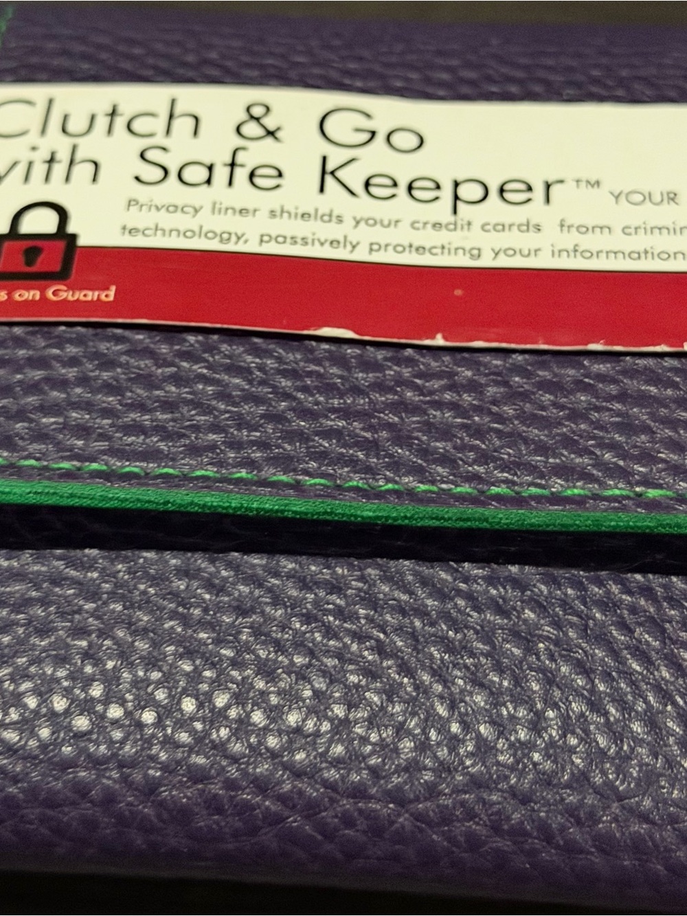 NWT vintage Mundi clutch and go wallet with safe keeper